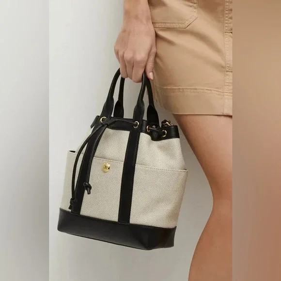 Veronica Beard Canvas and Leather Carry-all Bag - Picture 10 of 11